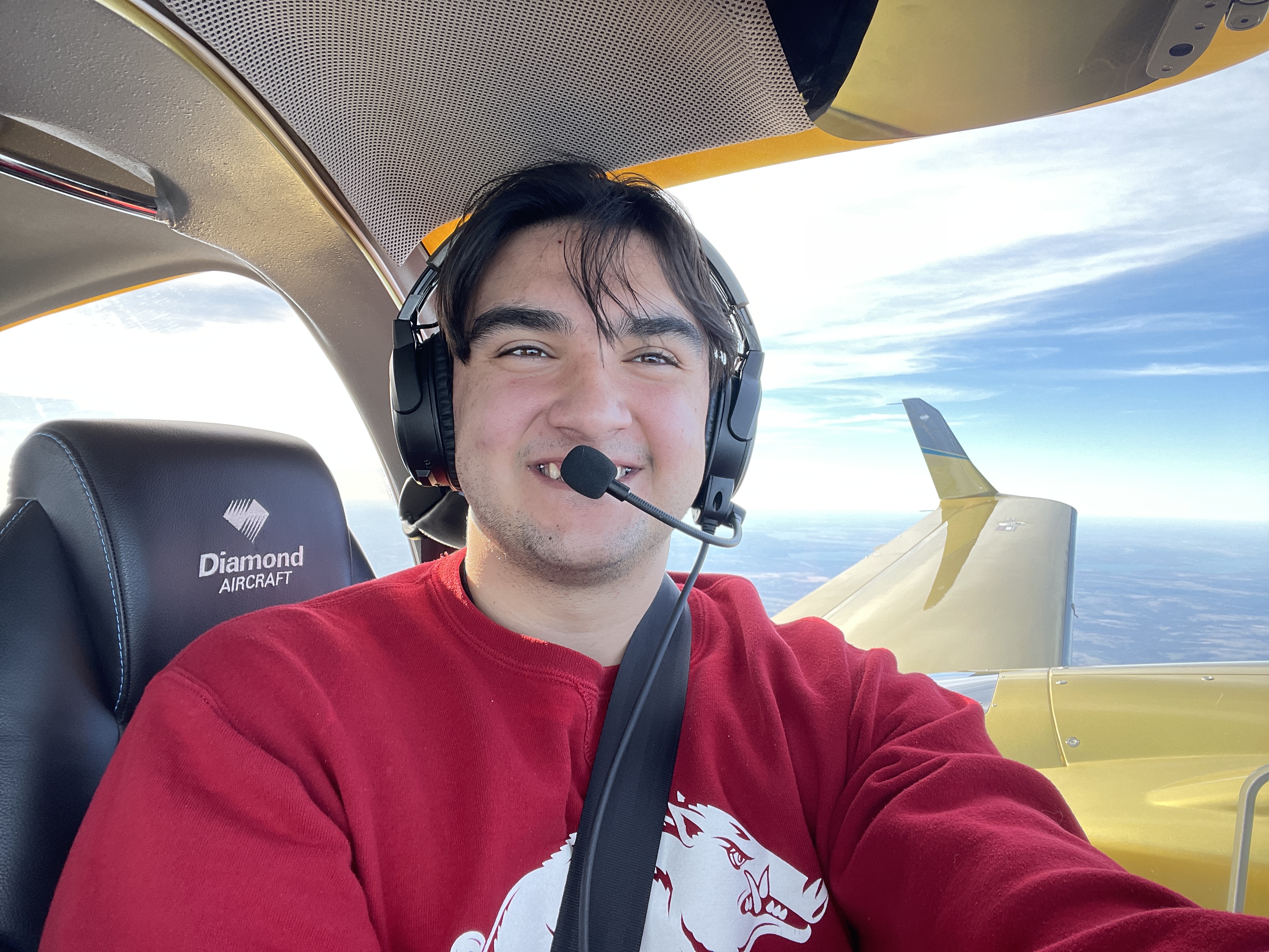 Picture of me in an airplane